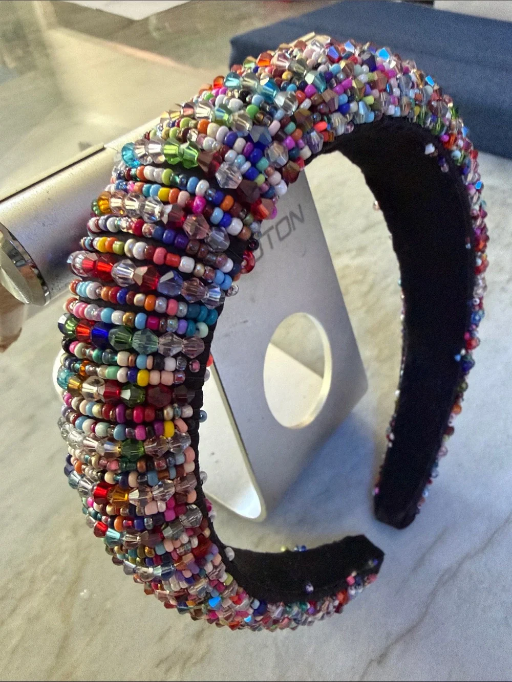 Multicolor Beaded Padded Headband
